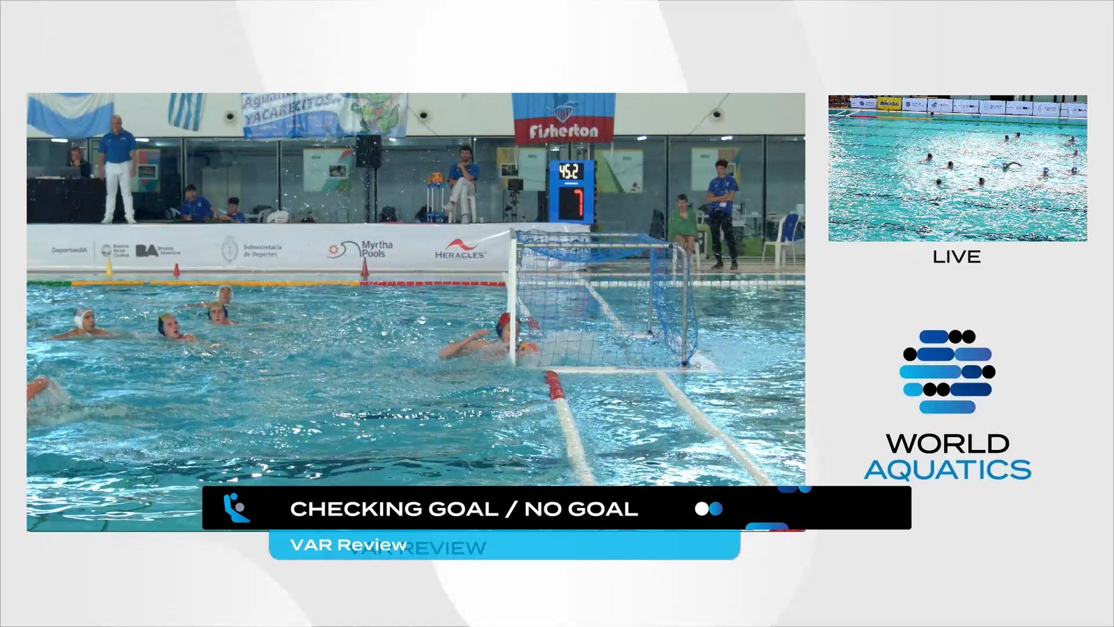 VAR review — checking goal / no goal